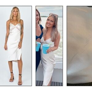 Princess Polly White Satin Slip Dress